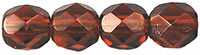 Fire-Polish 6mm (loose) : Dk Topaz