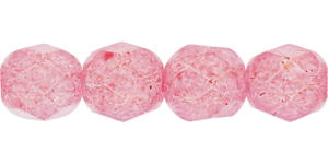 Fire-Polish 6mm (loose) : Bubblegum Pink