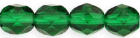 Fire-Polish 6mm (loose) : Green Emerald