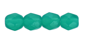 Fire-Polish 6mm (loose) : Alabaster Malachite Green