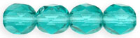 Fire-Polish 6mm (loose) : Teal