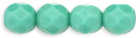 Fire-Polish 6mm (loose) : Opaque Turquoise