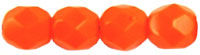 Fire-Polish 6mm (loose) : Opaque Orange