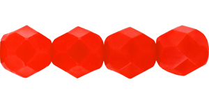 Fire-Polish 6mm (loose) : Opaque Lt Red