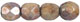 Fire-Polish 6mm (loose) : Luster - Opaque Rose/Gold Topaz