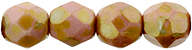 Fire-Polish 6mm (loose) : Luster - Opaque Rose/Gold Topaz