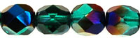 Fire-Polish 6mm (loose) : Blue Iris -  Emerald