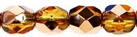 Fire-Polish 6mm (loose) : Copper - Topaz