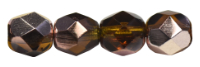 Fire-Polish 6mm (loose) : Copper - Dk Topaz