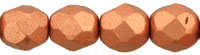 Fire-Polish 6mm (loose) : Matte - Metallic Copper