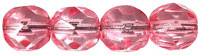 Fire-Polish 6mm (loose) : Coated - Crystal Pink