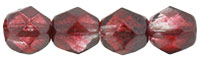Fire-Polish 6mm (loose) : Coated - Berry