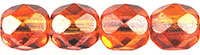 Fire-Polish 6mm (loose) : Dual Coated - Red/Orange