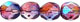 Fire-Polish 6mm (loose) : Dual Coated - Pink/Blue AB
