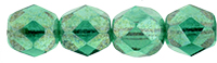 Fire-Polish 6mm (loose) : Luster - Emerald