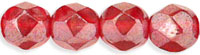 Fire-Polish 6mm (loose) : Luster - Siam Ruby