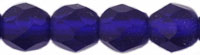 Fire-Polish 6mm (loose) : Matte - Cobalt