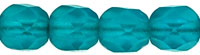 Fire-Polish 6mm (loose) : Matte - Teal