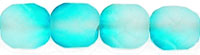 Fire-Polish 6mm (loose) : Coated - Matte - Aquamarine