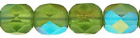 Fire-Polish 6mm (loose) : Matte - Olivine AB