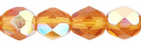 Fire-Polish 6mm (loose) : Med Topaz AB