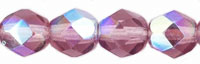 Fire-Polish 6mm (loose) : Amethyst AB