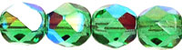 Fire-Polish 6mm (loose) : Green AB