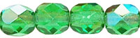 Fire-Polish 6mm (loose) : Green AB