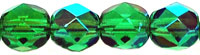 Fire-Polish 6mm (loose) : Emerald AB