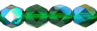 Fire-Polish 6mm (loose) : Emerald AB