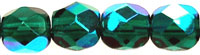 Fire-Polish 6mm (loose) : Dk Emerald AB