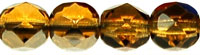 Fire-Polish 6mm (loose) : Bronze Iris - Med Topaz