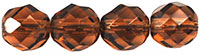 Fire-Polish 8mm (loose) : Smoky Topaz