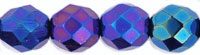 Fire-Polish 8mm (loose) : Iris - Blue