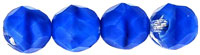 Fire-Polish 8mm (loose) : Sapphire/Crystal