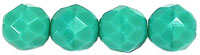 Fire-Polish 8mm (loose) : Green Turquoise