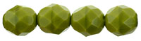 Fire-Polish 8mm (loose) : Opaque Olive
