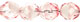 Fire-Polish 8mm (loose) : Crystal/Pink