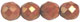 Fire-Polish 8mm (loose) : Luster - Opaque Rose/Gold Topaz