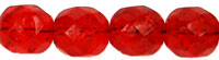 Fire-Polish 8mm (loose) : Crackle - Siam Ruby