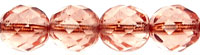 Fire-Polish 8mm (loose) : Rosaline - Copper-Lined
