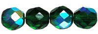 Fire-Polish 8mm (loose) : Emerald AB