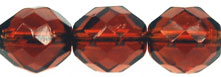 Fire-Polish 10mm (loose) : Dk Topaz