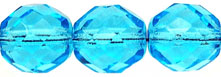 Fire-Polish 10mm (loose) : Aquamarine