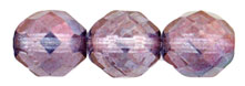 Fire-Polish 10mm (loose) : Luster - Transparent Amethyst