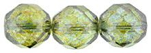 Fire-Polish 12mm (loose) : Luster - Transparent Green