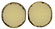 Table Cut Coin Bead 10mm : Ivory - Picasso