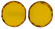 Table Cut Coin Bead 10mm : Sunflower Yellow - Picasso