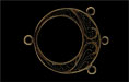 Three Loop Circle Pendant 30/24mm : Antique Brass