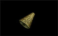 Fancy Bead Cone 12/12mm : Antique Brass